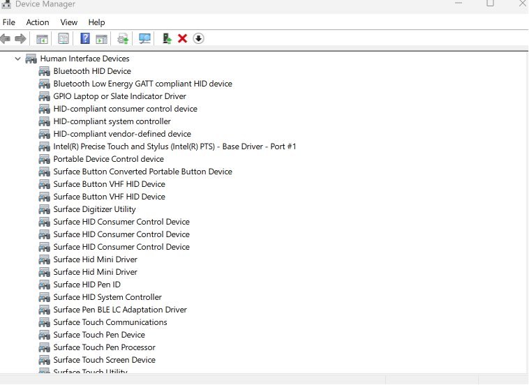wow the surface has a lot of human interface devices